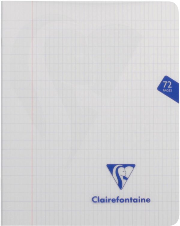 Clairefontaine schrift mimesys voor ft A5, 72 bladzijden, kaft in PP, geruit 4 x 8, geassorteerde kleuren - Afbeelding 2
