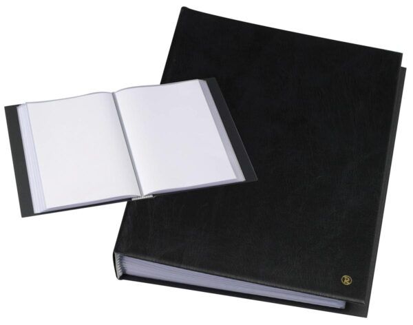 Rillstab showalbum A4 100 tassen, zwart