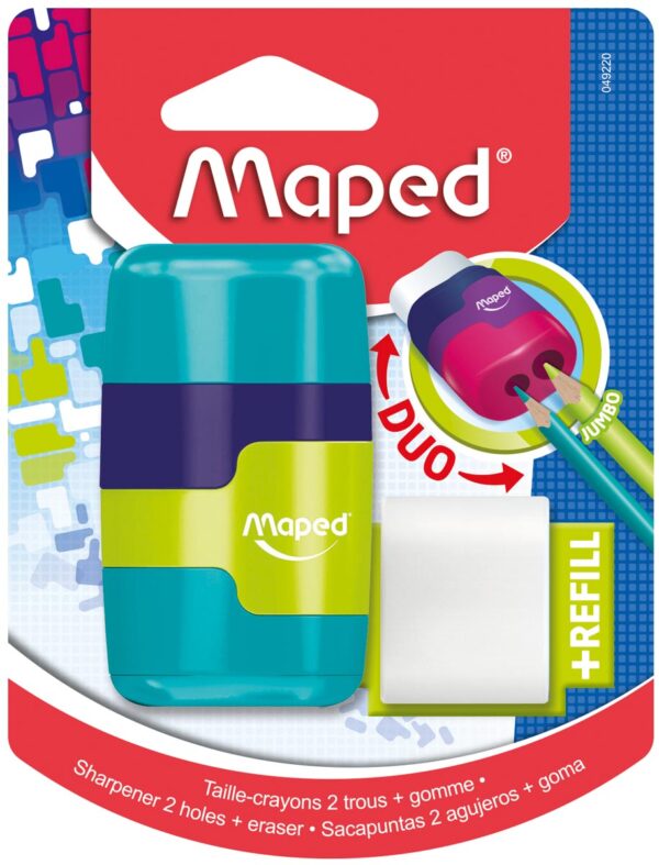 Maped potloodslijper + gom Connect Soft Touch, op blister - Afbeelding 2