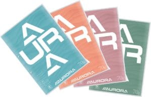 Aurora Splendid cursusblok A4 gelijnd met blauwe kantlijn en 2-gaatsperforatie