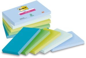 Post-it Super Sticky notes Oasis - 76 × 127 mm, 90 vel, pak van 5 blokken — productfoto 2
