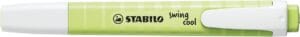 STABILO swing cool markeerstift in groen dash of lime met schuine punt en witte clip