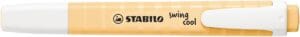 STABILO swing cool markeerstift in pasteloranje met schuine punt en witte clip