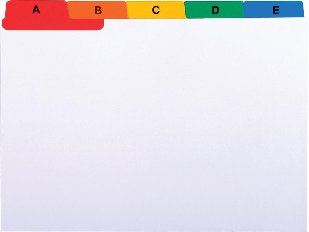 Tabbladen Exacompta 225x297mm 11-gaats 6-delig assorti PP | Tabbladen