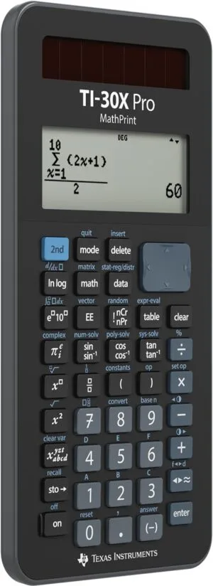 Texas wetenschappelijke rekenmachine TI-30X Pro MathPrint, in een kartonnen doosje — wetenschappelijke rekenmachines