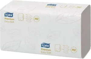Tork Premium Xpress® extra zachte handdoek XL, multifold, 2-laags, systeem H2, wit — handdoeken en dispensers