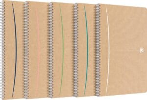 Oxford Touareg spiraalschrift, 180 bladzijden, ft A4, gelijnd, geassorteerde kleuren