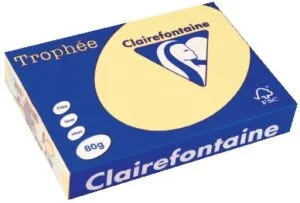 Clairefontaine Trophée gekleurd papier, A4, 80 g, 500 vel, kanariegeel