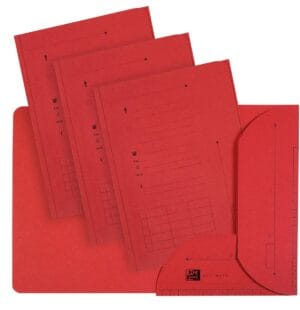 Oxford Ultimate dossiermap A4 van rood karton met twee kleppen, pak van 25 stuks