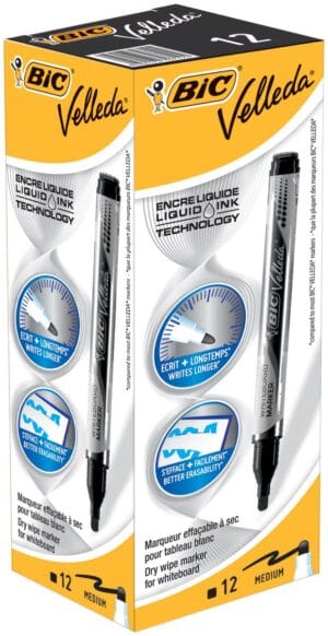 Velleda Whiteboardmarker Liquid Ink Pocket zwart - ronde punt 4,2 mm — productfoto 2