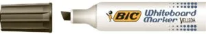 Bic Velleda 1781 whiteboardmarker zwart met schuine punt en metalen houder
