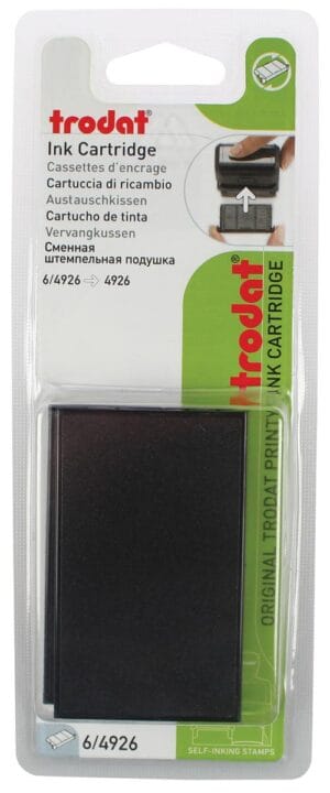 Trodat vervangkussen zwart, voor stempel 4926, blister met 2 stuks — stempelkussens en -inkten