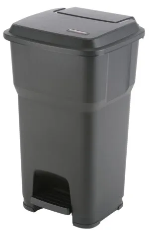 Zwarte Vileda pedaalemmer Hera van 60 liter met pedaalbediening