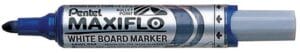 Pentel Maxiflo whiteboardmarker in blauw met ronde punt van 6 mm