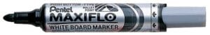 Pentel Maxiflo whiteboardmarker zwart met ronde punt van 6 mm