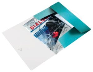Leitz WOW elastomap met 3 kleppen - PP, A4, ijsblauw ā productfoto 2
