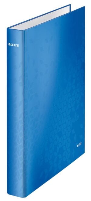 Blauwe Leitz WOW ringmap A4 van karton met twee D-ringen van 25 mm