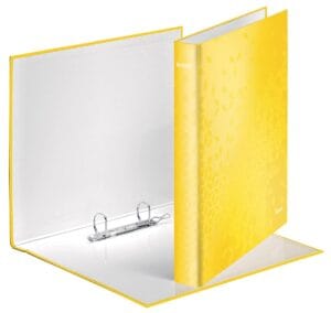 Leitz WOW ringmap A4 met 2 D-ringen 25 mm - geel, 250 vel — productfoto 2