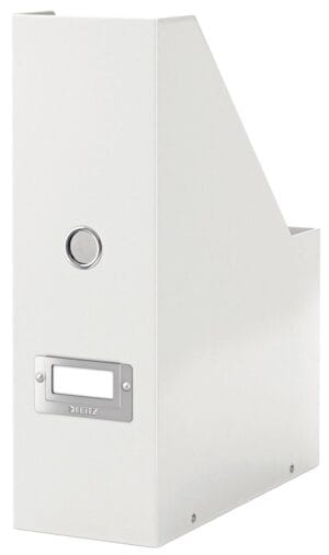Witte Leitz Wow Click & Store tijdschriftenhouder met etikethouder