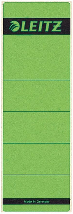 Groene zelfklevende Leitz rugetiketten van 6,1 x 19,1 cm, pak van 10 stuks