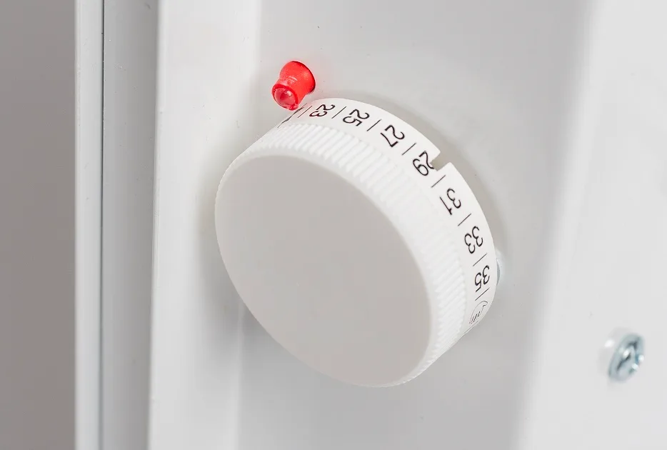 Elektrische kachel Adax VP12 thermostaatknop