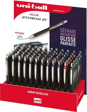 Uni-ball Jetstream roller, intrekbaar, schrijfbreedte 0,45 mm, display van 72 stuks, assorti — gelroller