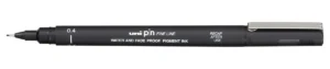 Uni Pin fineliner, ronde punt, 0,4 mm, zwart — school- en tekenfineliners