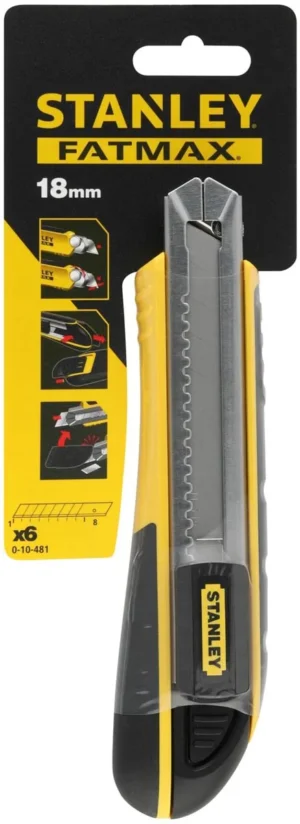 Stanley Fatmax cutter met mes van 18 mm en bimateriaal handgreep