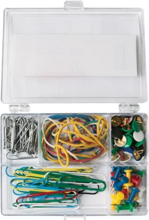 OFFICE products office set - 110 stuks, assortiment papierklemmen, punaises en elastieken — productfoto 2