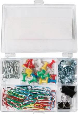 OFFICE products office set - 153 stuks, papierklemmen, punaises en push pins — productfoto 2
