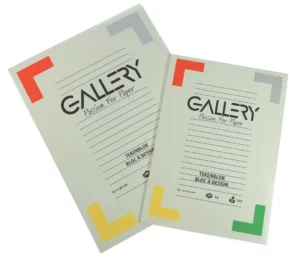 Gallery tekenpapier, 120 g, ft 21 x 29,7 cm, A4, houtvrij papier, blok van 24 vel — wit tekenpapier