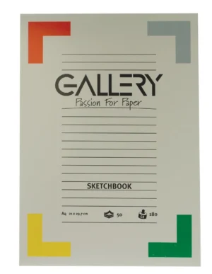 Gallery schetsblok, 180 g/m², ft A4, 50 vel