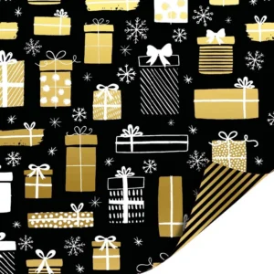 KP geschenkpapier Black & Gold, 70 cm x 2 m, geassorteerde kleuren — detail 2