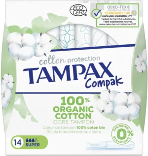 Tampax Cotton Super tampons, pak van 14 stuks — persoonlijke verzorging