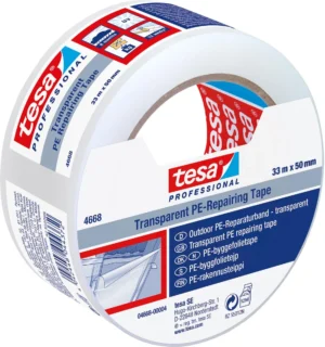 tesa PE-reparatietape, 50 mm x 33 m, transparant — gereedschap
