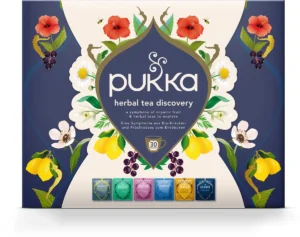 Pukka thee bio discovery box, geassorteerde smaken, doos van 30 stuks — drank en eetwaren