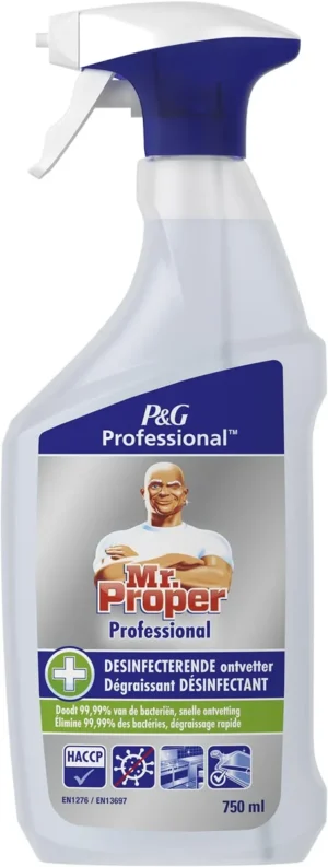 Mr. Proper desinfecterende ontvetter, spray van 750 ml — reinigingsproduct