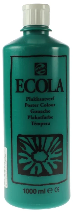 Talens Ecola plakkaatverf flacon van 1000 ml, donkergroen