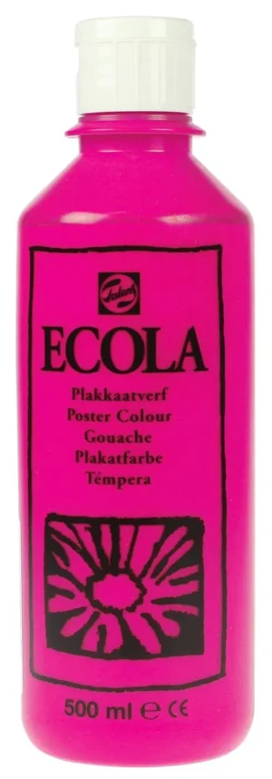Talens Ecola plakkaatverf flacon van 500 ml, tyrisch roze (magenta)