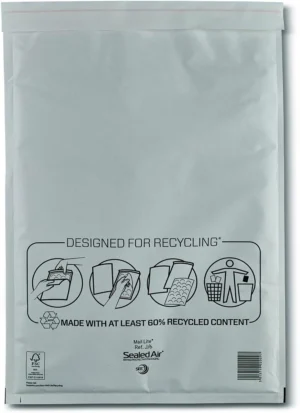 Mail Lite luchtkussenenveloppen, wit, J/6, 300 x 440 mm, doos van 100 stuks — beschermingsenvelop