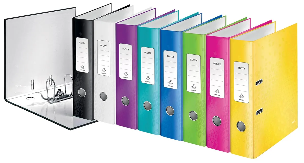 Leitz WOW ordner A4 - rug 8,0 cm, geassorteerde kleuren — productfoto 2