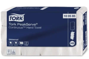 Tork Peakserve Continue handdoek, 1-laags, H5 Universal, wit, pak van 12 stuks — detail 2