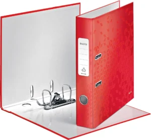 Leitz Ordner Wow rood, rug van 5 cm — ordners uit kunststof