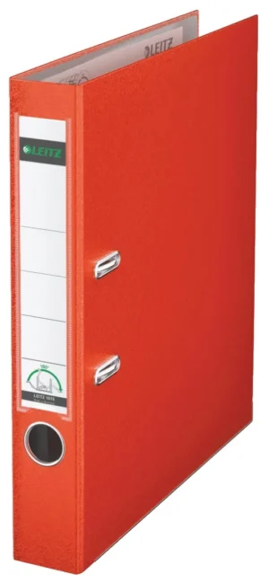 Leitz 180° ordner, A4, uit PP, rug van 5 cm, lichtrood — ordners uit kunststof