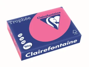Clairefontaine Trophée Intens, gekleurd papier, A4, 160 g, 250 vel, fuchsia — detail 2
