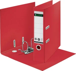Leitz Recycle 180° ordner, rug van 8 cm, rood — ordners uit kunststof