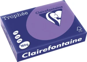 Clairefontaine Trophée Intens, gekleurd papier, A4, 160 g, 250 vel, violet — detail 2
