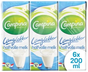 Campina halfvolle melk, 0,2 liter, pak van 6 stuks — drank en eetwaren