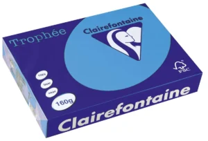 Clairefontaine Trophée Intens gekleurd papier A4 - 160 g/m², 250 vel, koningsblauw — productfoto 2