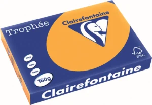 Clairefontaine Trophée Pastel, gekleurd papier, A3, 160 g, 250 vel, oranje